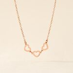 Collier Trinity Argent Rose - Ras de cou Femme | Histoire d&rsquo;Or