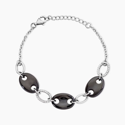 Bracelet Hattie Argent Blanc C&eacute;ramique Et Oxyde De Zirconium - Bracelets Femme | Histoire d&rsquo;Or