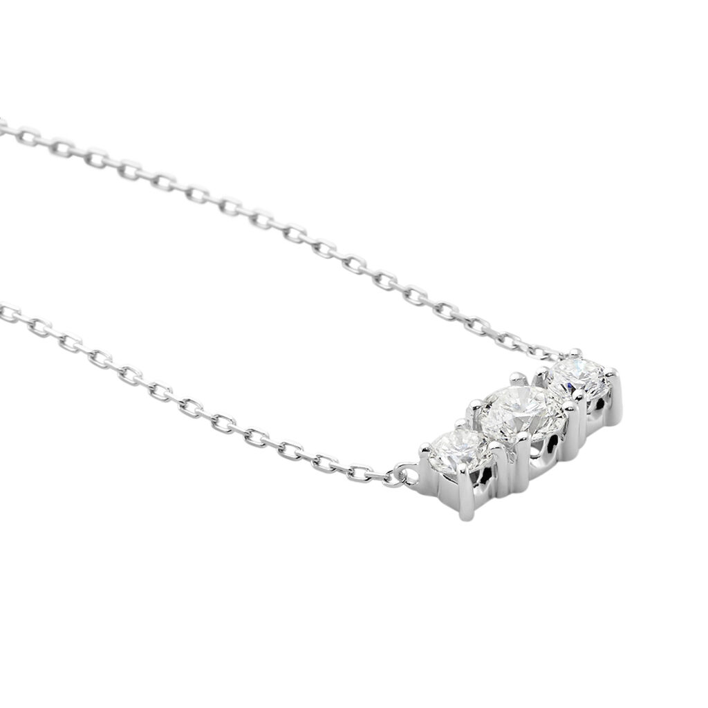 Collier Or Blanc Sabine Diamants - Colliers Femme | Histoire d’Or