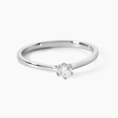 Bague Athena Platine Blanc Diamant - Bagues solitaires Femme | Histoire d&rsquo;Or