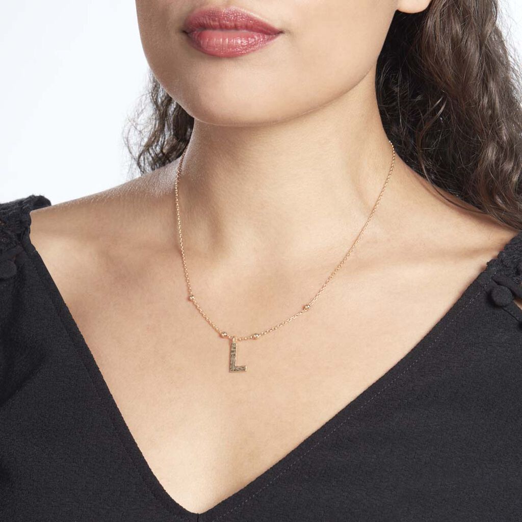 Collier Plaqué Or Jaune Lettra - Colliers fantaisie Femme | Histoire d’Or