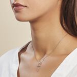 Pendentif Desilia Cisel&eacute;e Argent Blanc - Pendentifs Communion Famille | Histoire d&rsquo;Or