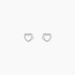 Boucles D'oreilles Puces Elyn Argent Blanc Oxyde De Zirconium - Boucles d'oreilles fantaisie Femme | Histoire d&rsquo;Or