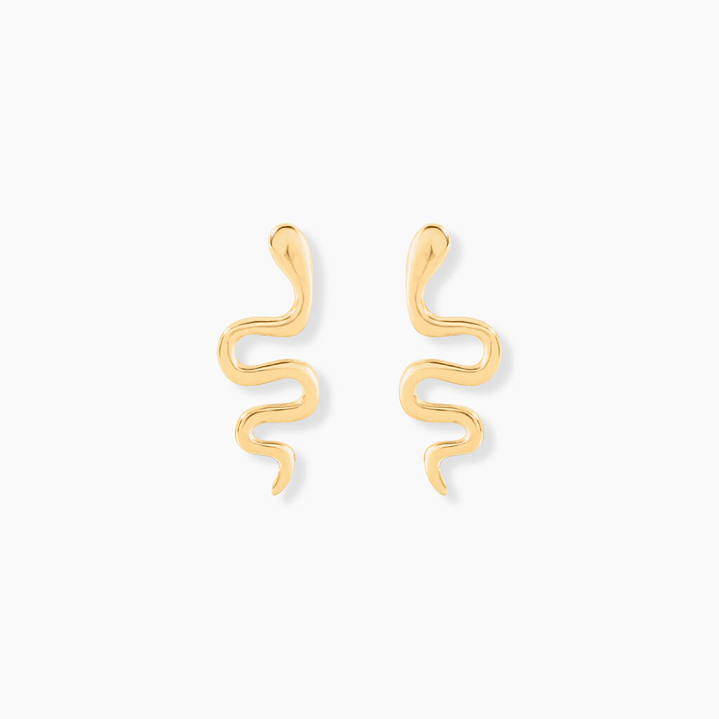 Boucles D'oreilles Puces Serafino Or Jaune - Clous d'oreilles Femme | Histoire d’Or