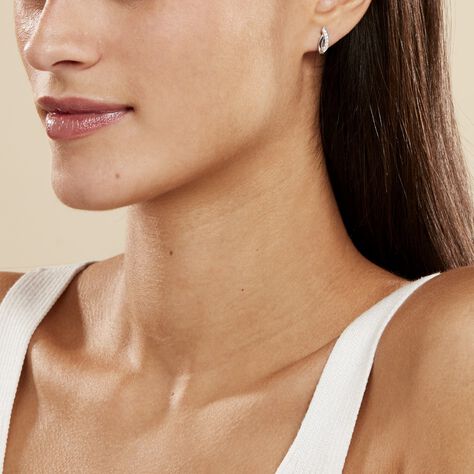 Boucles D'oreilles Pendantes Ange-line Argent Blanc Oxyde De Zirconium - Boucles d'oreilles fantaisie Femme | Histoire d’Or