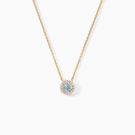 Collier Plaqué Or Radbod Pierre Artificielle Oxydes De Zirconium - Colliers Femme | Histoire d’Or