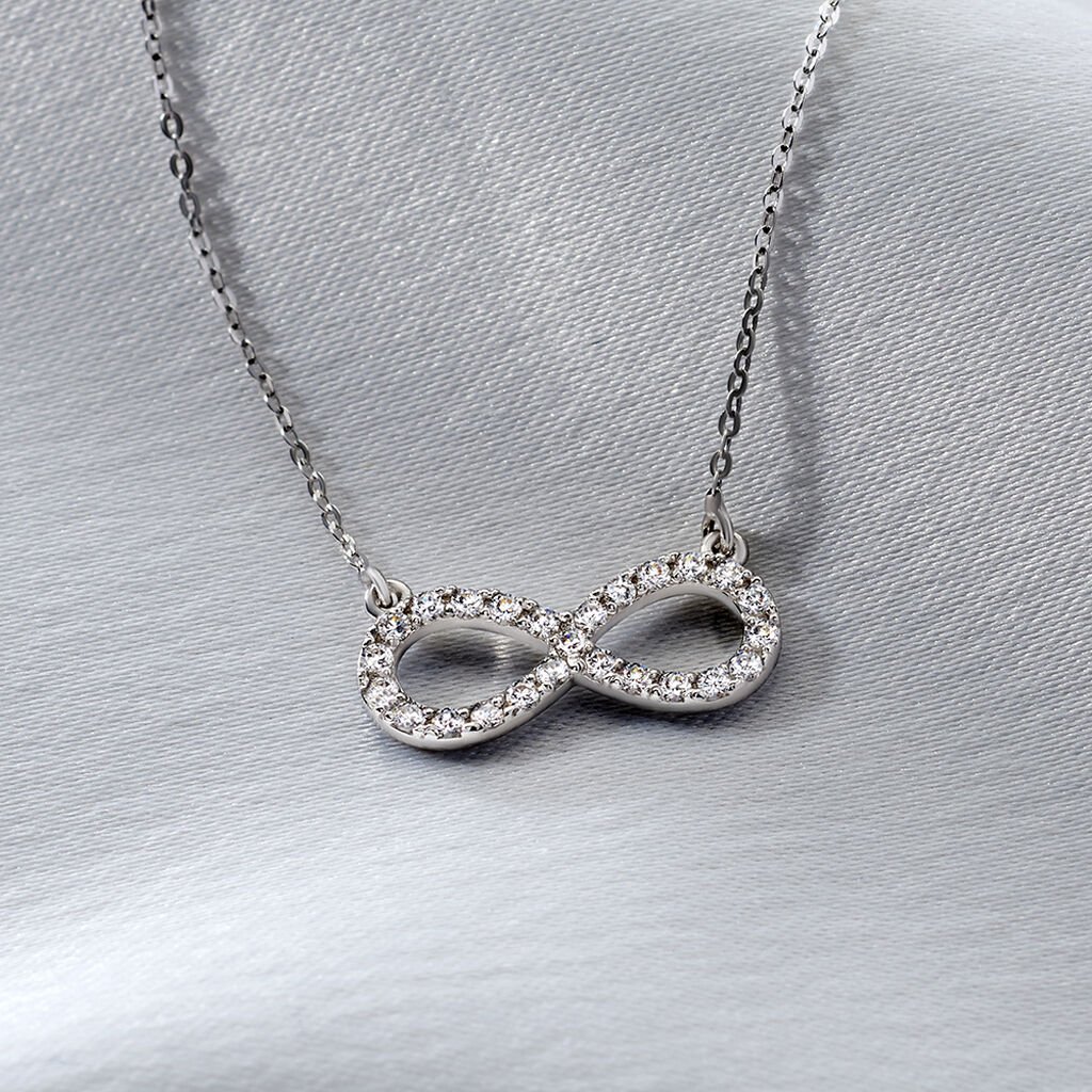 Collier Klothilda Or Blanc Oxyde De Zirconium - Colliers Femme | Histoire d&rsquo;Or