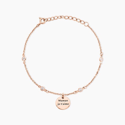 Bracelet Moa Argent Rose Oxyde De Zirconium - Bracelets Naissance Femme | Histoire d&rsquo;Or