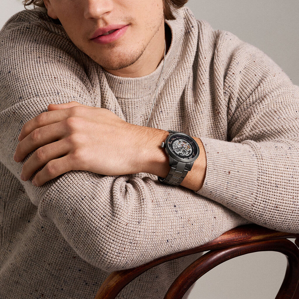 Montre Fossil Townsman Blanc - F&ecirc;te des p&egrave;res Homme | Histoire d&rsquo;Or