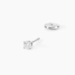 Boucles D'Oreilles Puces Aphrodite Or Blanc Diamant - Clous d'oreilles Femme | Histoire d&rsquo;Or