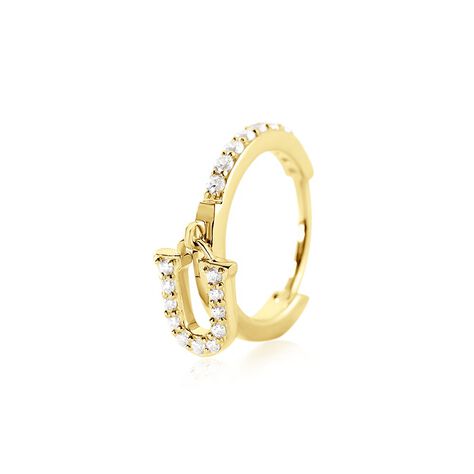 Créole Unitaire Léria Or Jaune Oxydes De Zirconium - Boucles d'oreilles créoles Femme | Histoire d’Or