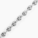 Bracelet Carrus Maille Grain De Cafe Argent Blanc - Bracelets cha&icirc;ne Homme | Histoire d&rsquo;Or