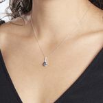 Collier Or Blanc Fany Topaze Oxydes De Zirconium - Colliers Femme | Histoire d&rsquo;Or