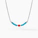 Collier Behati Argent Blanc Corail Turquoise - Colliers fantaisie Femme | Histoire d’Or