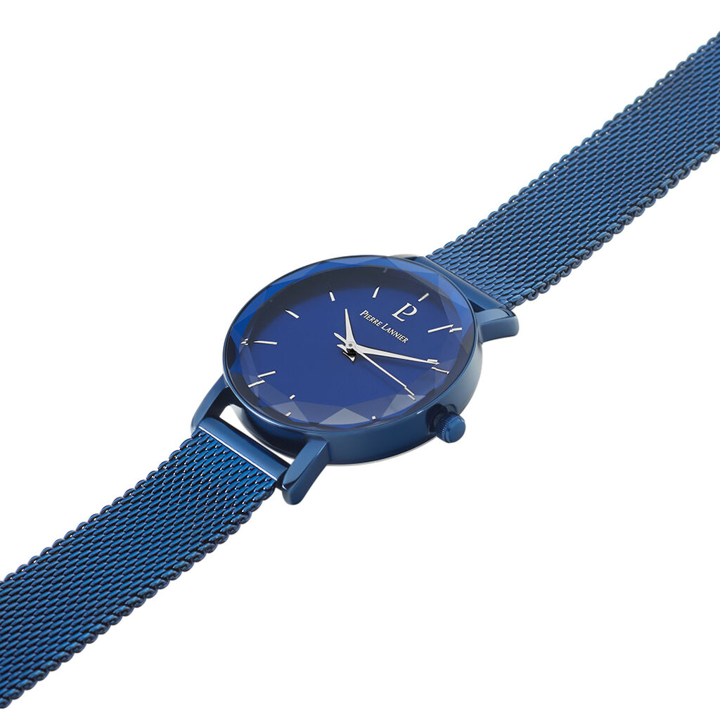 Montre Lannier Pierre Multiples Acier Bleu - Montres Femme | Histoire d’Or