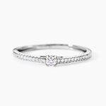 Bague Eliisa Platine Blanc Diamant - Bagues solitaires Femme | Histoire d&rsquo;Or