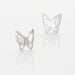 Boucles D'oreilles Puces Bartholomee Papillon Or Blanc - Clous d'oreilles Femme | Histoire d’Or