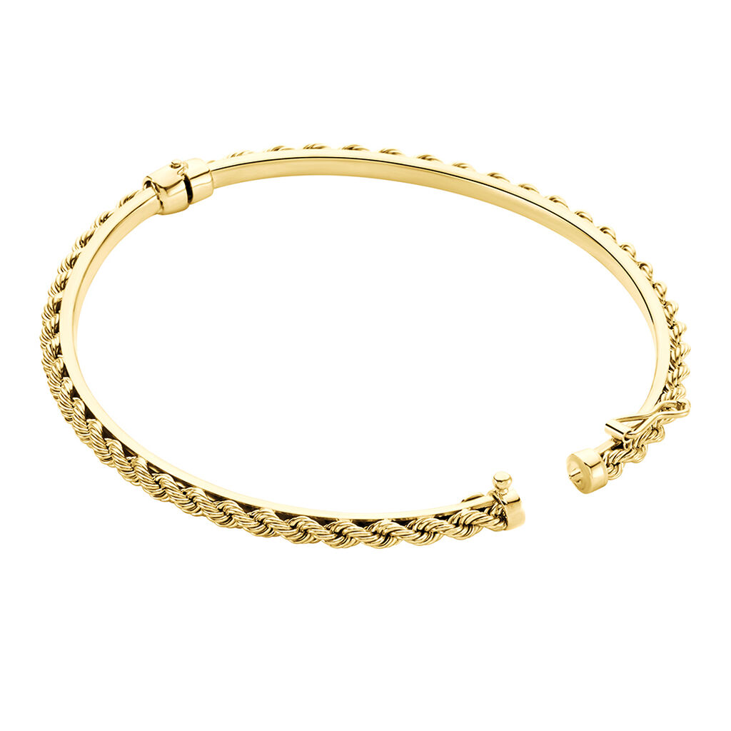 Bracelet Jonc Cordeline Or Jaune - Bracelets joncs Femme | Histoire d’Or