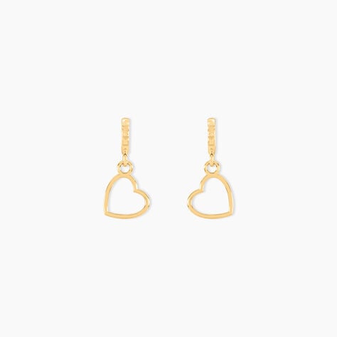 Boucles D'oreilles Pendantes Anne-maudae Pendantes Coeurs Or Jaune - Boucles d'oreilles pendantes Femme | Histoire d’Or