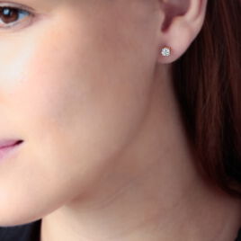 Boucles D'oreilles Puces Tessah Or Jaune Diamant - Clous d'oreilles Femme | Histoire d’Or