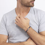 Bracelet Yannik Acier Blanc - Bracelets cordon Homme | Histoire d&rsquo;Or