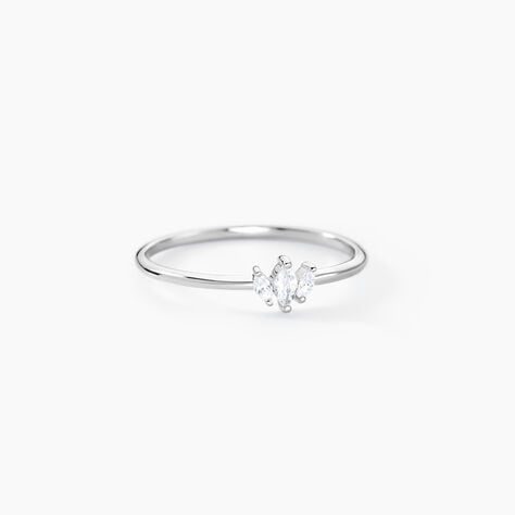 Bague Duchesse Argent Blanc Oxyde De Zirconium - Bagues avec pierre Femme | Histoire d’Or