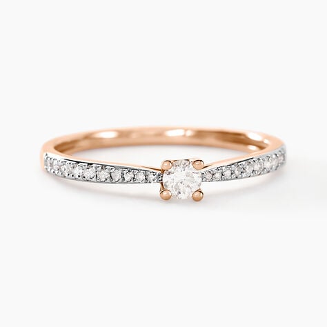 Bague Solitaire Hemera Or Rose Diamant - Bagues solitaires Femme | Histoire d&rsquo;Or