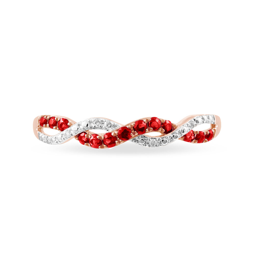 Bague Sofia Or Rose Rubis Et Diamant - Bagues avec pierre Femme | Histoire d’Or