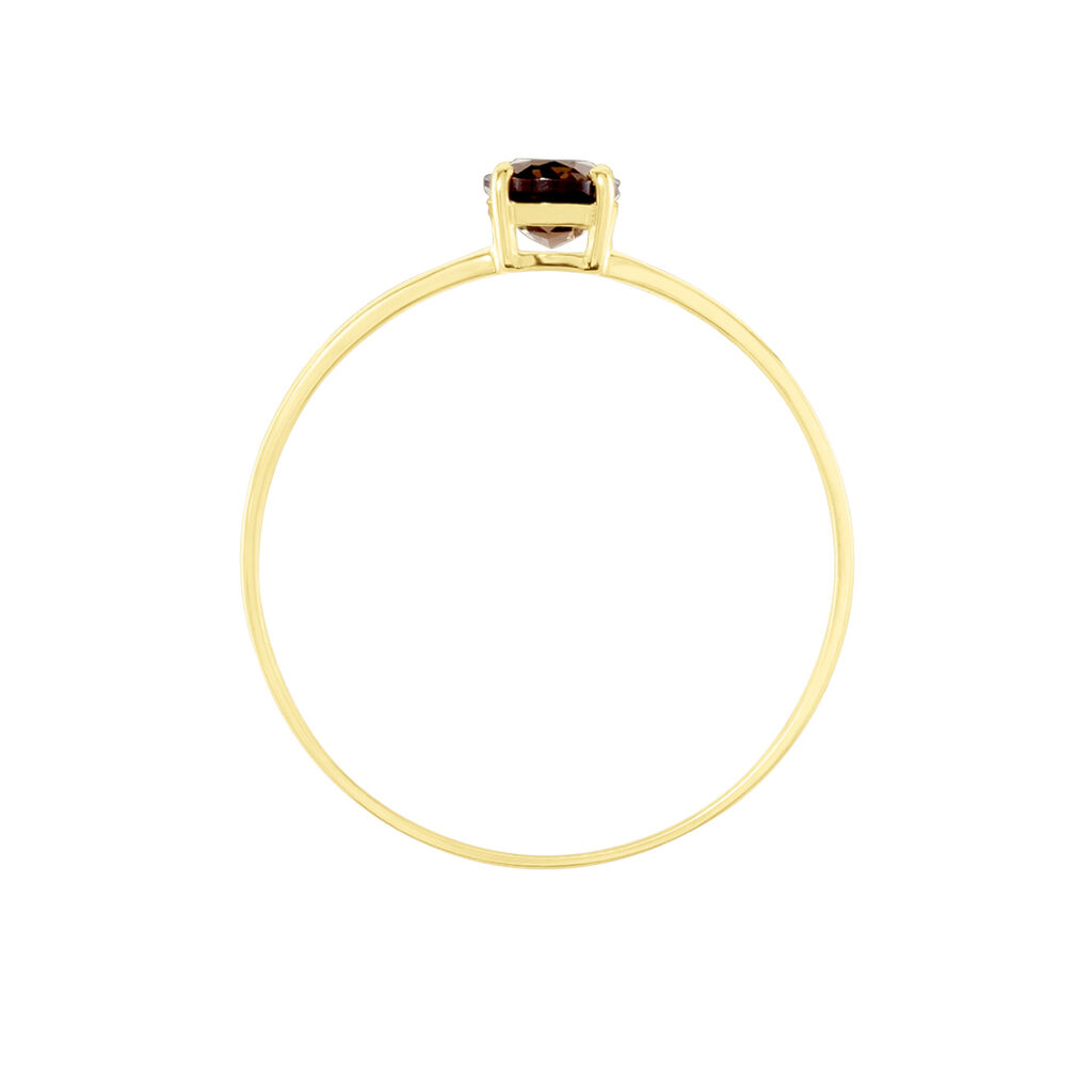Solitaire Or Jaune Lily Quartz - Bagues solitaires Femme | Histoire d’Or