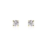 Boucles D'oreilles Puces Aphrodite Or Jaune Diamant - Clous d'oreilles Famille | Histoire d&rsquo;Or