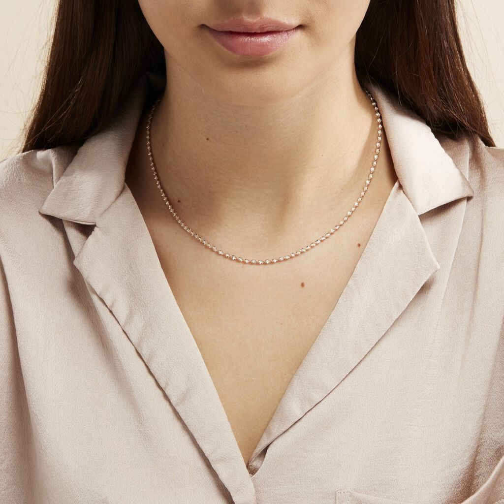 Collier Abie Torsade Argent Bicolore - Chaines Femme | Histoire d’Or
