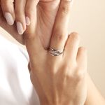 Bague Trisca Or Blanc Diamant - Bagues avec pierre Femme | Histoire d&rsquo;Or