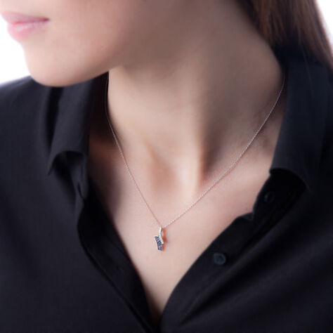 Collier Oumaima Or Blanc Saphir Diamant - Colliers Femme | Histoire d’Or