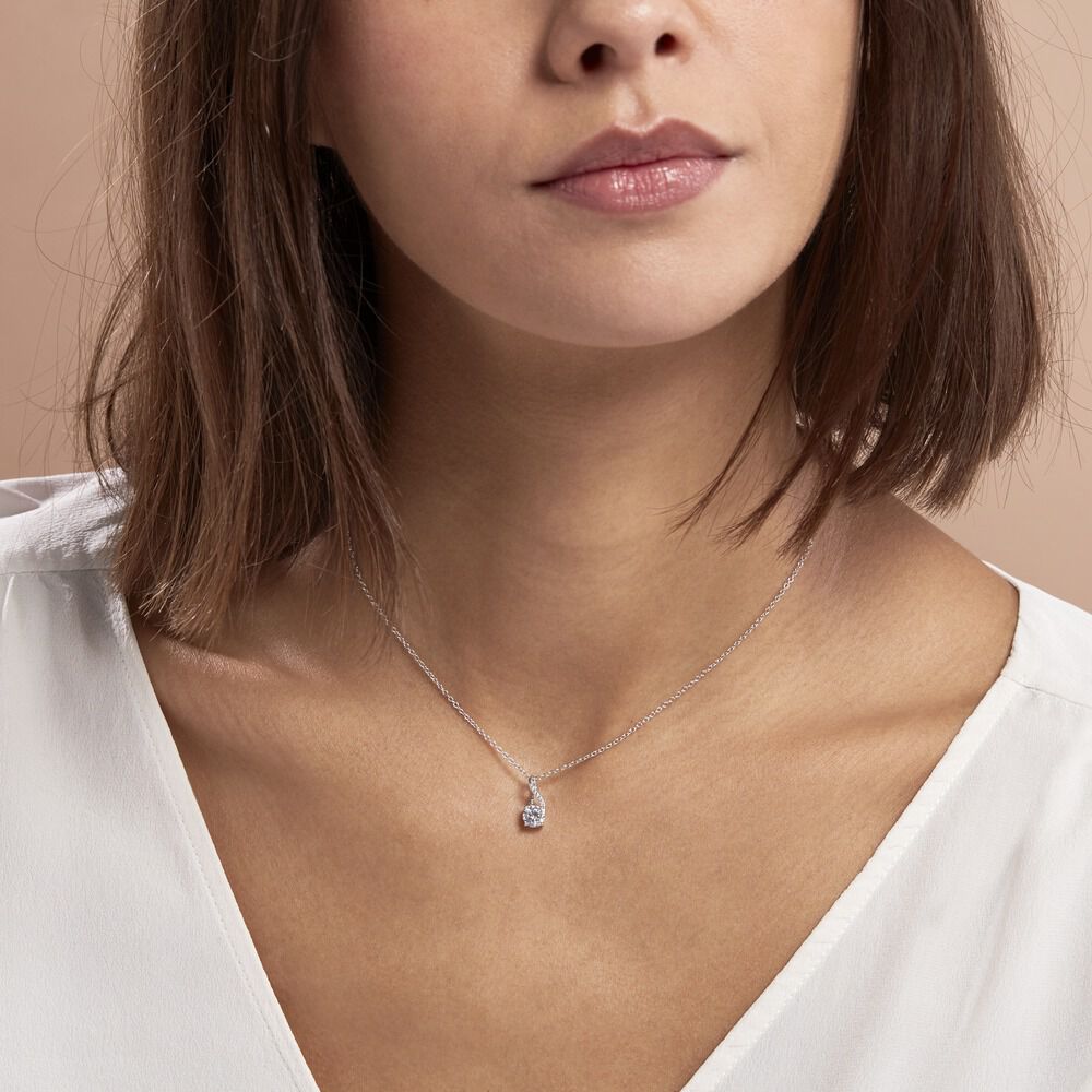 histoire d or collier argent rhodie oxydes de zirconium