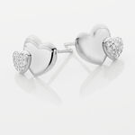 Boucles D'oreilles Puces Flamen Argent Blanc Oxyde De Zirconium - Boucles d'oreilles fantaisie Femme | Histoire d&rsquo;Or