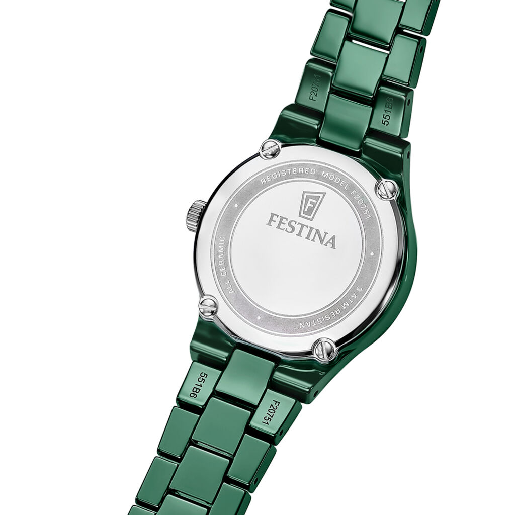 Montre Festina Ceramic 31 Vert - F&ecirc;te des m&egrave;res Femme | Histoire d&rsquo;Or