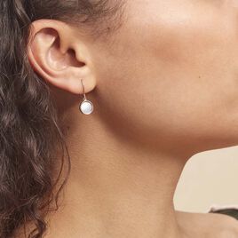 Boucles D'oreilles Pendantes Joana Or Rose Nacre - Boucles d'oreilles pendantes Femme | Histoire d’Or