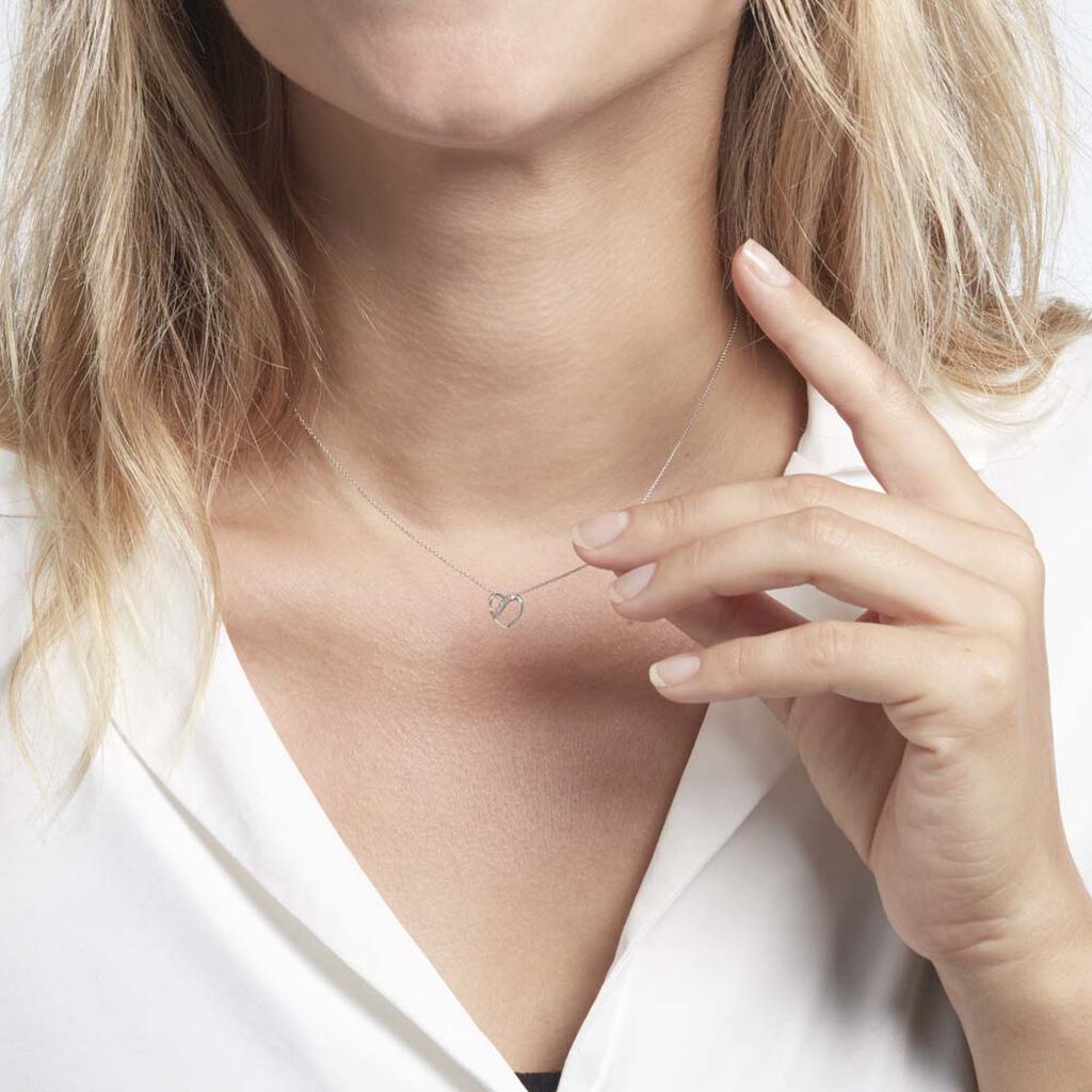 Collier Or Blanc Juliane Diamants - Colliers Femme | Histoire d’Or