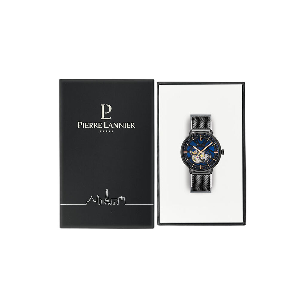 Montre Pierre Lannier Trio Noir - Montres Homme | Histoire d&rsquo;Or