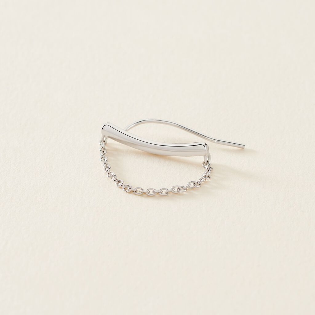 Bijou D'oreille Unitaire Parigi Argent Blanc - Boucles d'oreilles fantaisie Femme | Histoire d’Or