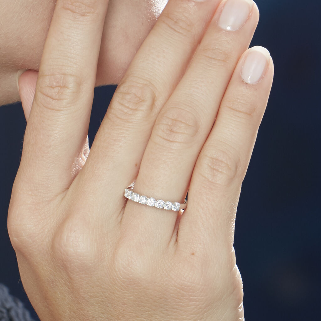 Alliance Eloisa Or Blanc Diamant Synthetique - Alliances Femme | Histoire d’Or