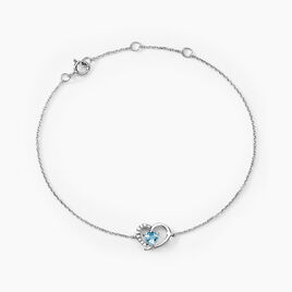 Bracelet Eliana Or Blanc Topaze Et Oxyde De Zirconium - Bracelets Femme | Histoire d’Or