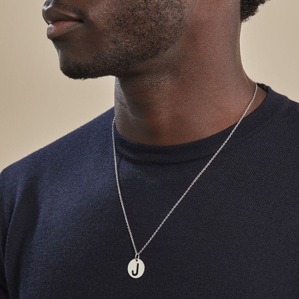 Pendentif Elio J Argent Blanc - Pendentifs Famille | Histoire d’Or