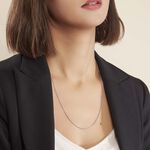 Cha&icirc;ne Claudine Maille For&ccedil;at Argent Blanc - Chaines Famille | Histoire d&rsquo;Or