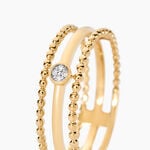 Bague Lazzaro Or Jaune Diamant - Bagues avec pierre Femme | Histoire d&rsquo;Or