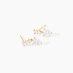 Boucles D'oreilles Pendantes Luminita Or Jaune Oxyde De Zirconium - Boucles d'oreilles pendantes Femme | Histoire d&rsquo;Or