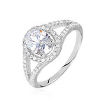 Bague Melyssa Argent Blanc Oxyde De Zirconium - Bagues solitaires Femme | Histoire d&rsquo;Or