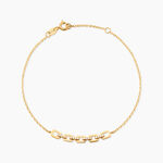 Bracelet Cinthya Argent Dor&eacute; A L'Or 750/1000 Oxyde De Zirconium - Bracelets Pierre Femme | Histoire d&rsquo;Or