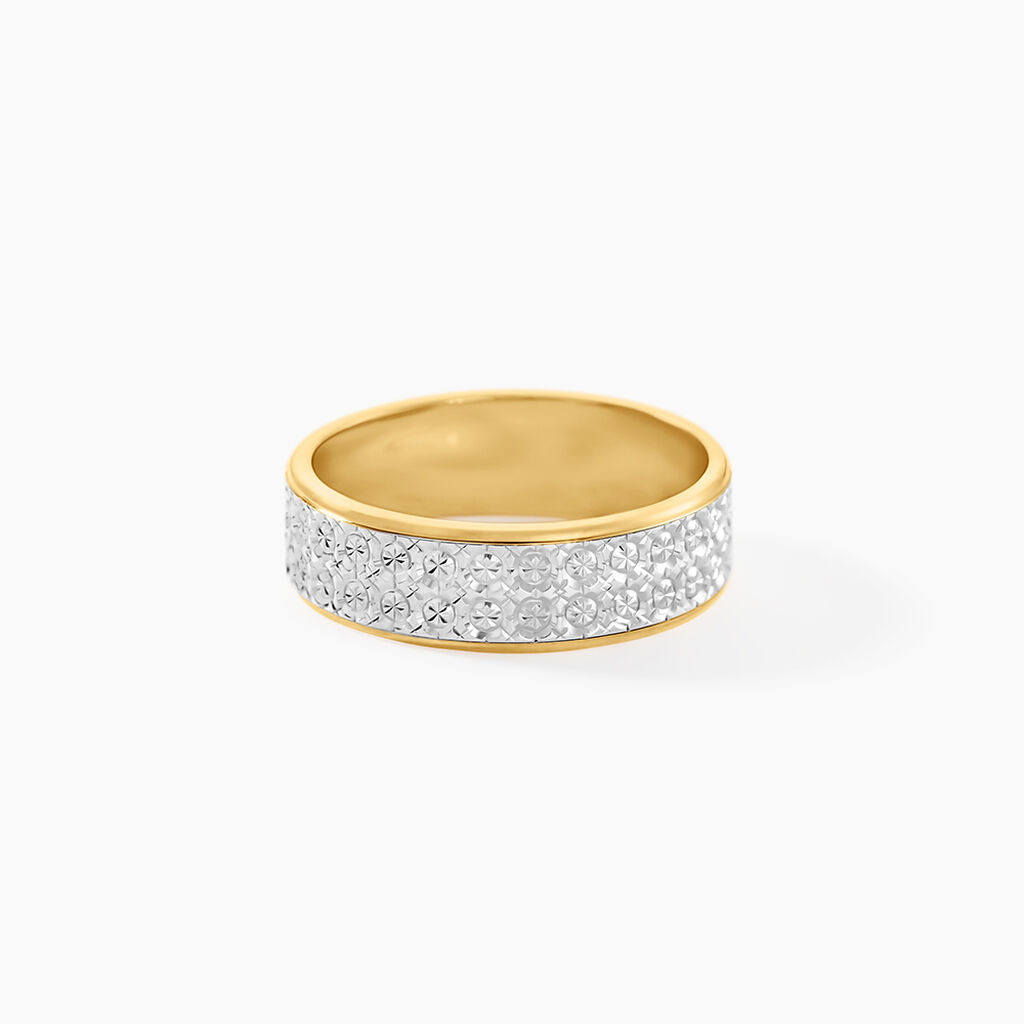 Alliance Raphie Ruban Plat Or Bicolore - Alliances Unisex | Histoire d&rsquo;Or