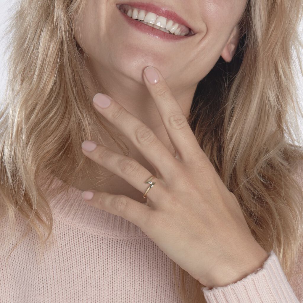 Bague Solitaire Vinca Or Jaune Diamant - Bagues solitaires Femme | Histoire d’Or